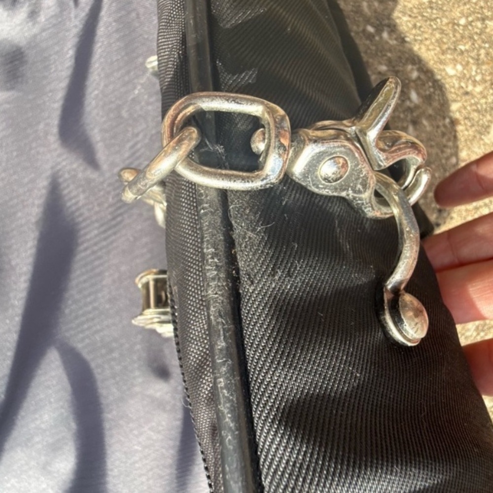 Vintage 1992 Coach Black Leather/ Canvas Garment Bag 5492 USA Made Travel Bag - Picture 16 of 16